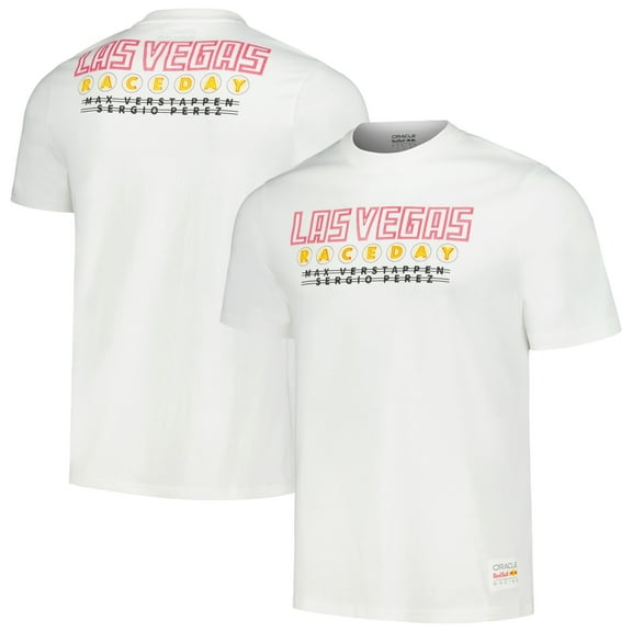 Men's Castore White Red Bull Racing Raceday Las Vegas 2023 T-Shirt
