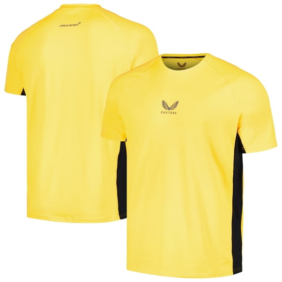 Men's Castore Yellow McLaren F1 Team Raglan Tech T-Shirt