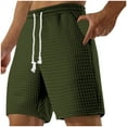 thumbnail image 1 of Men's Casual Athletic Shorts Knee Length Drawstring Elastic Waist with Pockets, Quick Dry Breathable Loose Fit Summer Beach Shorts for Sports Running Jogging Walking, S-3XL, 1 of 5