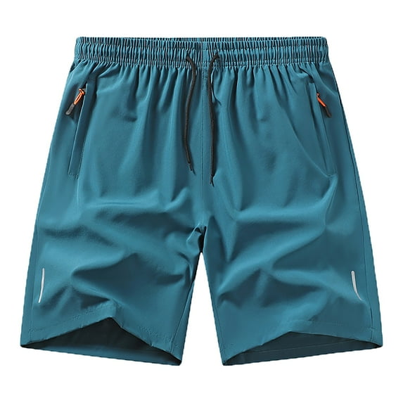 Men's Lightweight Athletic Workout Shorts with Zipper Pockets for Basketball Running Gym and Casual Wear