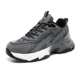 thumbnail image 1 of Men's Casual Athletic Sneakers - Lightweight, Breathable Running Shoes with Soft PU Sole for Outdoor Activities, Lace-Up Closure, Striped/Plaid Design, Casual Running Shoes | Sporty Midtop Sneakers |, 1 of 9
