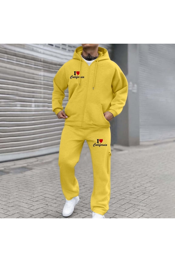 Men's Casual Athletic Tracksuit 2 Piece Outfits Casual Running Jogging Warm Up Full Zip Sweat Suits Casual Athletic Jogging Warm Up Sets