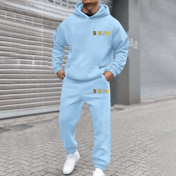 Men's Casual Athletic Tracksuit 2 Piece Outfits Lounge Hoodies Sweatshirts Athletic Sweatsuits Sets Athletic Jogging Fall Winter Tracksuit