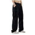 thumbnail image 1 of Men's Casual Baggy Cargo Pants Casual Streetwear Wide Leg Trousers, 1 of 5