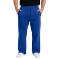 thumbnail image 1 of Men's Casual Baggy Sweatpants Straight Leg Cotton Sweat Pants Open Bottom Lounge Joggers with Pockets Blue S, 1 of 5