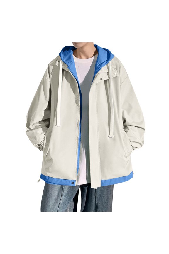 Men's Casual Baseball Jacket Oversized Lightweight Outdoor Windbreaker Comfortable Streetwear Stylish Sprinter Coat
