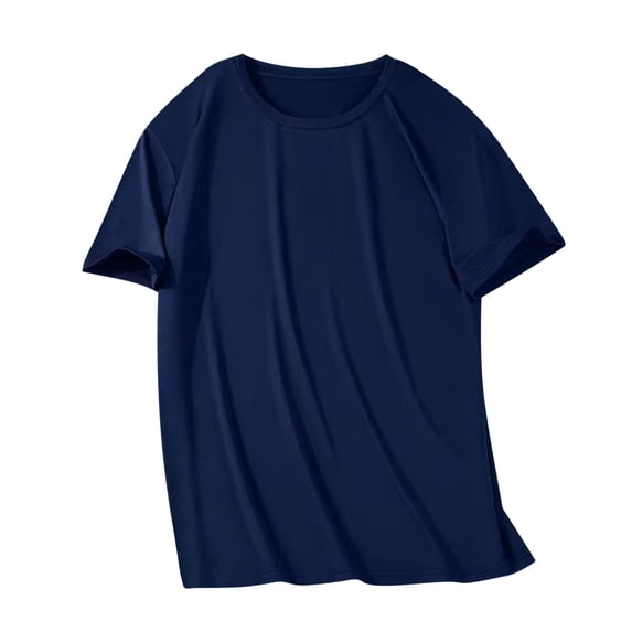 Men's Casual Big Tall T-Shirts Sun Protection Short Sleeve Crew Neck T-Shirts Lightweight Hiking Athletic Quick Dry Tops