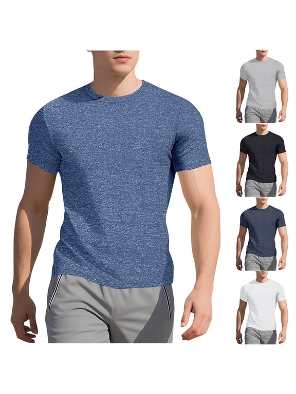 Men's Casual Blazer Fitness Top Breathable Long Sleeve Shirt T-Shirt Solid Color Round Collar Pullover Stretch Nylon Spandex Quick Dry Training Sun Protection Outdoor Hiking Work