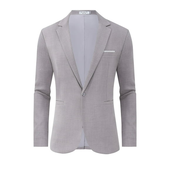 Men's Casual Blazer Jacket One Button Suit Jackets Lightweight Slim Fit Sport Coat