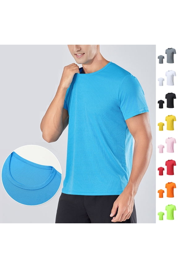 Men's Casual Blazer Jacket Solid Color Stretch Fitness Running Short Sleeve Top for Business Casual Work Office Travel Modern Fashion Essential | AESTIVO,Orange L