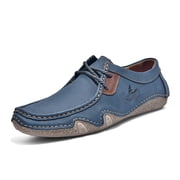 Mens Casual Boat Shoes, Lace-Up Comfortable Driving Loafers, Lightweight Anti-slip Walking Shoes for Men, Multi-Color Casual Shoes for Daily & Outdoor Wear