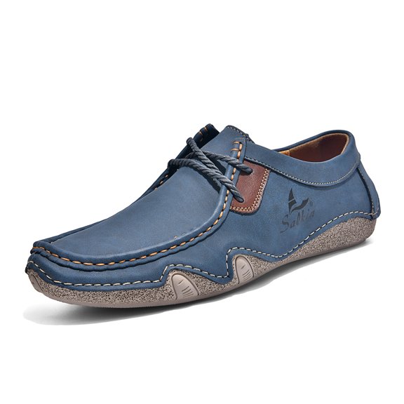 Men's Casual Boat Shoes, Lace-Up Comfortable Driving Loafers, Lightweight Anti-slip Walking Shoes for Men, Multi-Color Casual Shoes for Daily & Outdoor Wear
