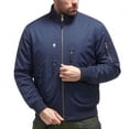 thumbnail image 1 of Men's Casual Bomber Jacket Outdoor Fall Winter Zip-Up Windbreaker, Water Resistant Padded Flight Jacket with Pocket, 1 of 5