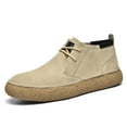 thumbnail image 1 of Men's Casual Boots Leather Suede Non-slip for Walking Camping Comfort Outdoor Classic Chukka Shoes Beige 6.5 US, 1 of 7