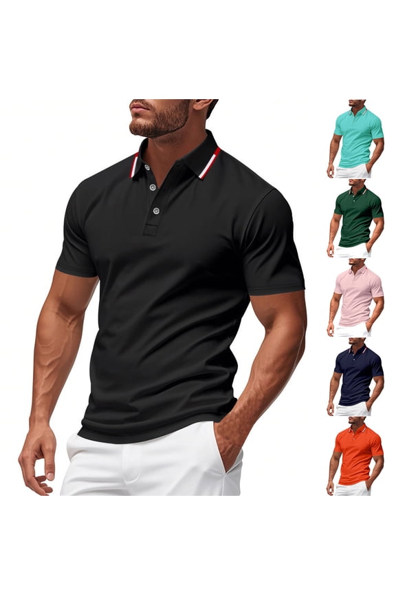 Men's Casual Button Down Lapel Short Sleeve Shirt Top Uniform Fashion Business Casual Work Office Daily Wear | AESTIVO,Army Green L