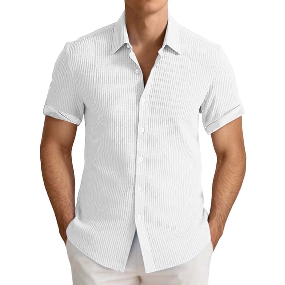 Men's Casual Button Down Shirt Short Sleeve Tops Lapel Button Down Graphic Lapels Shirts Casual Breathable Tees Button Down Tops