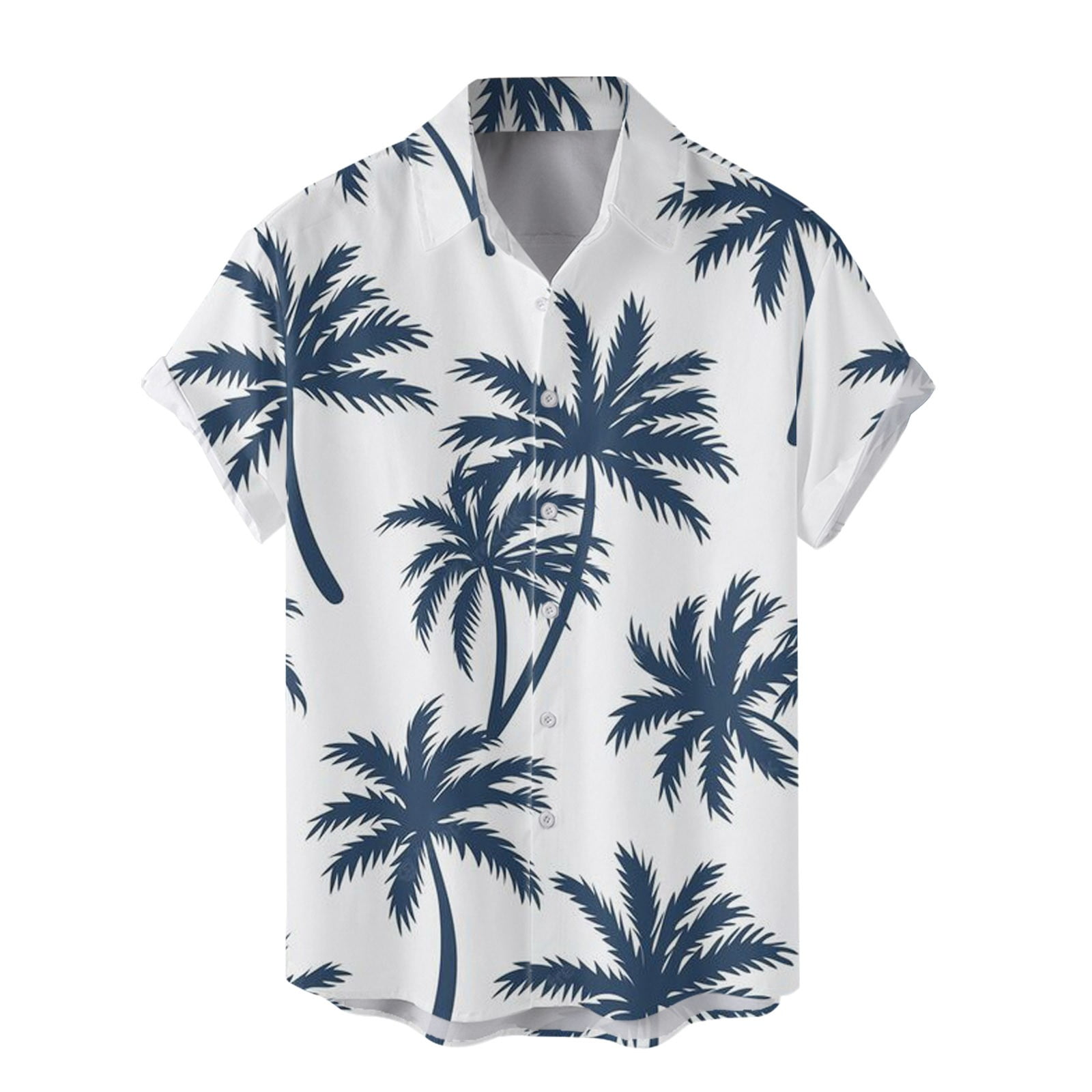 Men's Casual ButtonDown Shirts Hawaiian Shirt Lapel Button Down