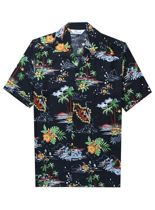 Men's Casual Button-up Short Sleeve Shirt Floral Hawaiian Shirt Casual  Hawaiian Print Shirt - Temu