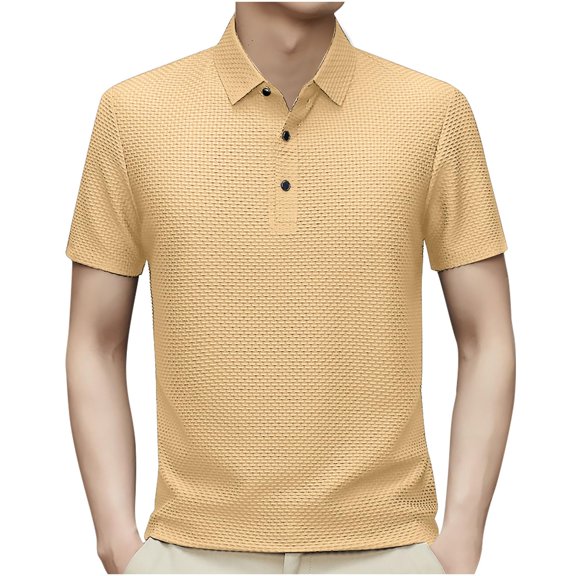 Men's Casual Button Down Shirts Short Sleeve Linen Shirts Summer Beach Lapel Collar Dressy Tees Blouses