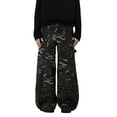 thumbnail image 1 of Men's Casual Camouflage Cargo Pants Baggy Wide Leg Hip Hop Skater Pants Loose Fit with Pockets - Streetwear Style for Men with Urban and Trendy Look,Black,L, 1 of 6