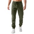 thumbnail image 1 of Men’s Casual Cargo Jogger Pants with Elastic Waistband Drawstring Multiple Pockets Relaxed Fit Lightweight Material Tapered Leg Design, 1 of 4