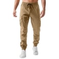 thumbnail image 1 of Men’s Casual Cargo Jogger Pants with Elastic Waistband Drawstring Multiple Pockets Relaxed Fit Lightweight Material Tapered Leg Design, 1 of 3