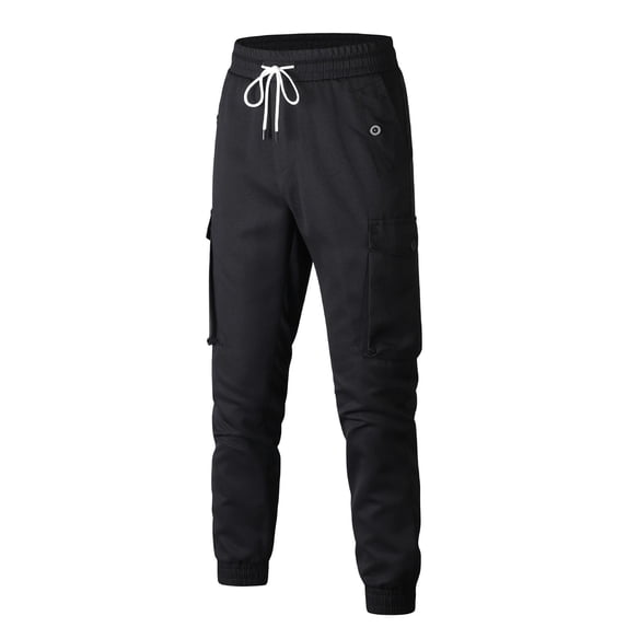 Men's Casual Cargo Joggers Pants Stretch Elastic Waist Drawstring Tapered Work Pants with Multi Pockets