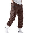thumbnail image 1 of Zwiiyzr Men's Casual Cargo Joggers Sweatpants Workout Athletic Pants With Pockets Drawstring Gym Running Pants Coffee, 1 of 5