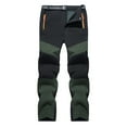 thumbnail image 1 of Men's Casual Cargo Pants Drawstring Outdoor Color Blocking Slim Warm Windproof Elastic Soft Pants Sports Trousers, 1 of 4