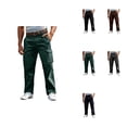 thumbnail image 1 of Men's Casual Cargo Pants, Loose Fit Workwear Trousers with Large Flap Pockets, Durable Stretch Fabric, Baggy Straight Leg for Outdoor Daily Wear, Hiking & Sports, 1 of 6