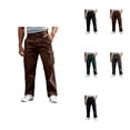thumbnail image 1 of Men's Casual Cargo Pants, Loose Fit Workwear Trousers with Large Flap Pockets, Durable Stretch Fabric, Baggy Straight Leg for Outdoor Daily Wear, Hiking & Sports, 1 of 4