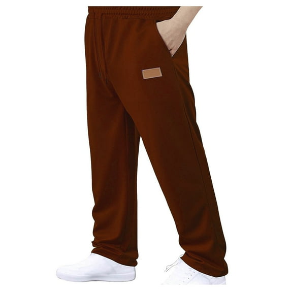 Men's Casual Cargo Pants Mens Straight Leg Cargo Slacks Men Elastic Waist Jogger Sport Pants Sports Trousers Mens Fashion Joggers Sports Pants Fashion Cargo Pants Long Pants