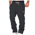 thumbnail image 1 of Men's Casual Cargo Pants Workout Joggers Stretch Sweatpants Hiking Drawstring Tactical Pants with Multi Pockets Tactical Cargo Pants For Men, 1 of 4