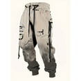 thumbnail image 1 of Men's Casual Cargo Sweatpants Waist Drawstring Joggers Hiking Tactical Pants for Men with Pockets Gray L, 1 of 2