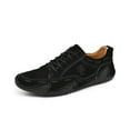 thumbnail image 1 of Men's Casual Casual Shoes Lightweight Soft And Comfortable Non-Slip Loafers Lace-Up Retro Fashion Formal Shoes Black 10 US, 1 of 7