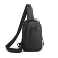 thumbnail image 1 of Men's Casual Chest Shoulder Bag with USB Charging Port, Large Capacity, Durable Water-Resistant Design, Lightweight Comfort for Travel Work and Outdoor Activities, 1 of 5