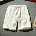 thumbnail image 1 of Men's Casual Classic Shorts Athletic Cotton Sweat Shorts with Drawstring White XXXXL, 1 of 1