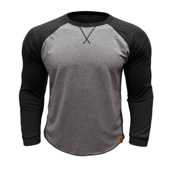 Men's Casual Classic Vintage Long Sleeve Sweatshirts Crew Neck Sweater Lightweight Baseball Active Pullovers Color Block Shirts Workout Running Tops