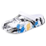 Mens Casual Clogs | Slip on Shoes | Waterproof Black White Sandals Non Slip