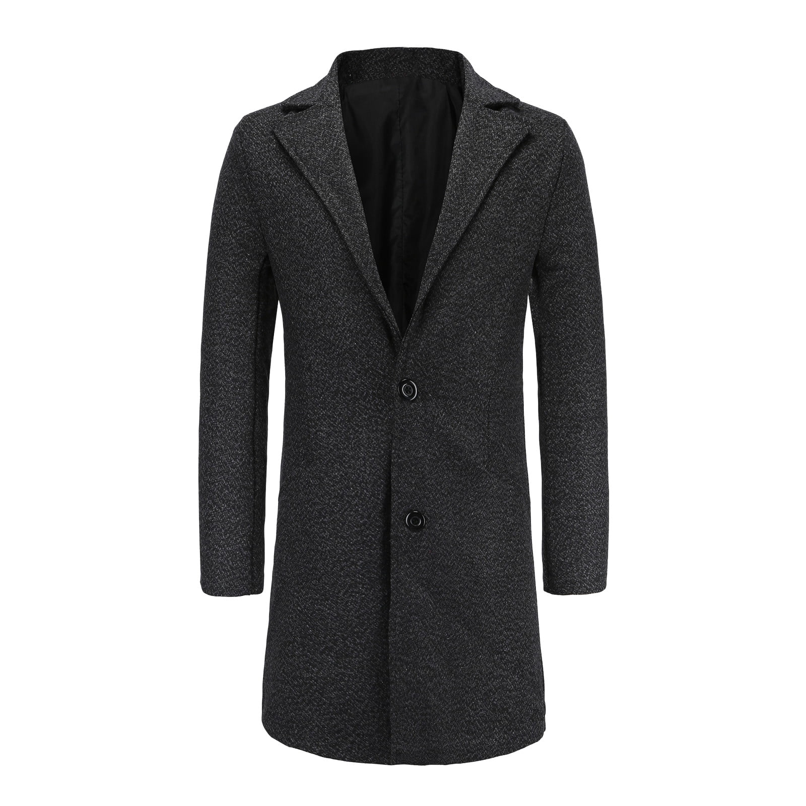 Men's Casual Coat Jacket Solid Single Jackets Solid Turn-Down Collar ...