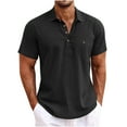 thumbnail image 1 of Men's Casual Collared Polo Shirts Solid Color Short Sleeve Lightweight T-Shirt Classic Golf Shirts, 1 of 5
