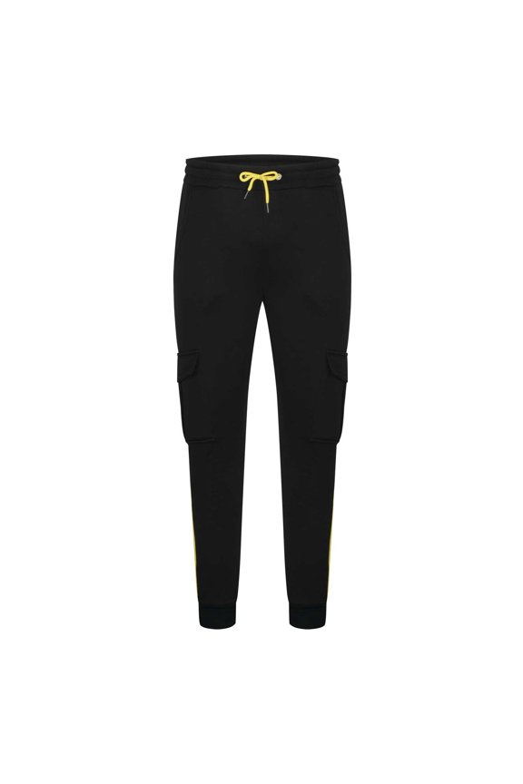 Men's Casual Comfy Sweatpants Patchwork Multi Pockets Workout Pants Fashion Drawstring Trousers Athletic Gym Joggers