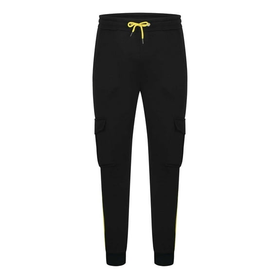 Men's Casual Comfy Sweatpants Patchwork Multi Pockets Workout Pants Fashion Drawstring Trousers Athletic Gym Joggers