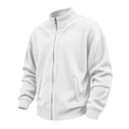 thumbnail image 1 of Men's Casual Corduroy Jacket Lightweight Zip Up Vintage Jacket Collared Bomber Jacket with Kangaroo Pockets, 1 of 6