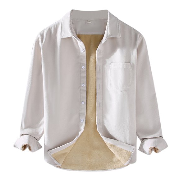 Men's Casual Corduroy Shirt Long Sleeve Lapel Top Comfortable Stylish One Pocket Button Down Men's Oversized Tee Summer Tops Streetwear