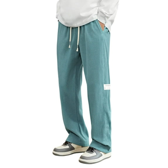 Men's Casual Corduroy Straight Leg Trousers For Everyday Wear And Versatile Outfit Combinations With Comfortable Fit Work Pants for Men Solid Casual Outdoor Pants Straight Type Trousers