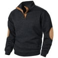 thumbnail image 1 of Men's Casual Corduroy Sweatshirt Heavyweight Stand Collar Stylish and Comfortable Long Sleeved Corduroy Pullover Sweaters, 1 of 4