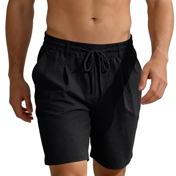Men's Casual Cotton And Linen Loose Five-inch Shorts - Men's Breathable Sports Shorts, Size S-3XL