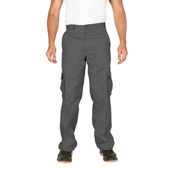 Men's Casual Cotton Blend Multi Pocket Cargo Pants (Charcoal,50,32)