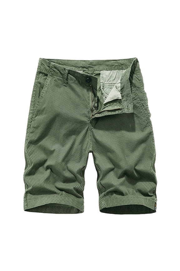 Men's Casual Cotton Cargo Shorts Relaxed Fit Outdoor Hiking Short Summer Classic Short Pants with Multi-Pockets